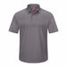 J2888 Short Sleeve Polo Sz L Gray Polyester