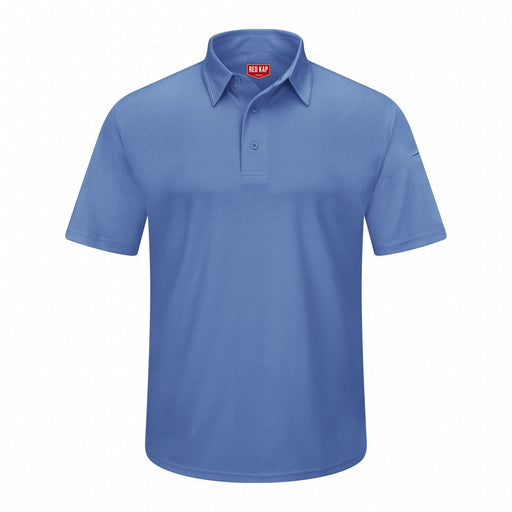J2888 Short Sleeve Polo 5XL Med Blue Button