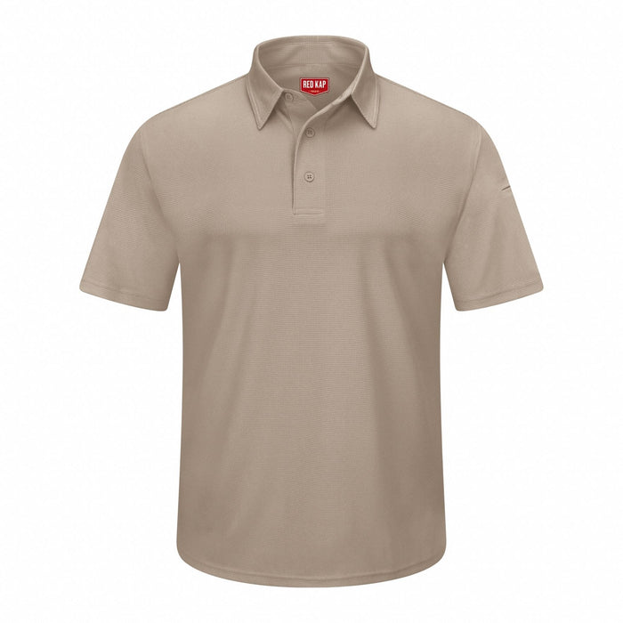 J2888 Short Sleeve Polo Sz 5XL Tan Polyester
