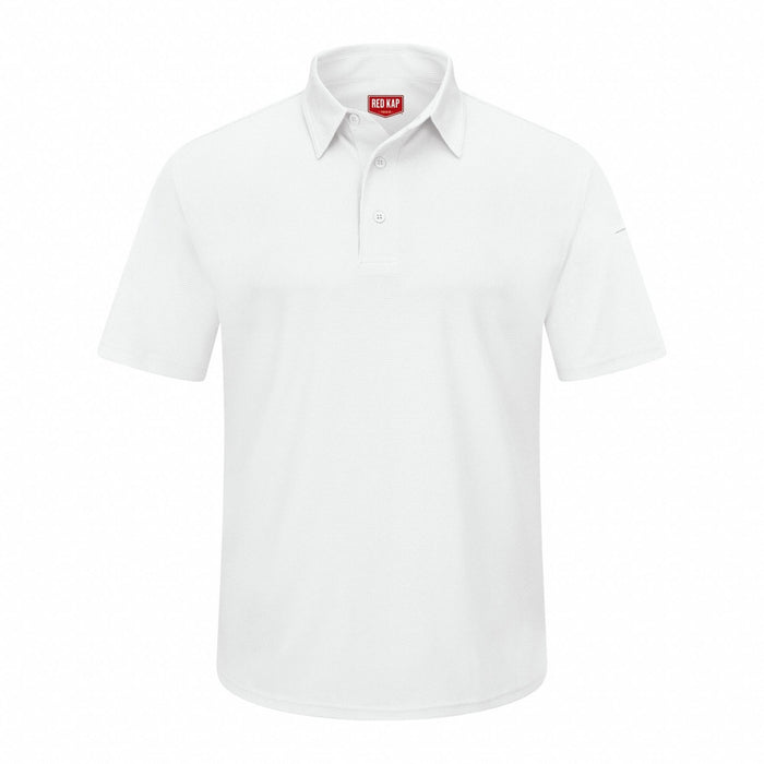 J2888 Short Sleeve Polo Sz 4XL White Polyester