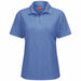 J2890 Short Sleeve Polo Womens S Blue Button