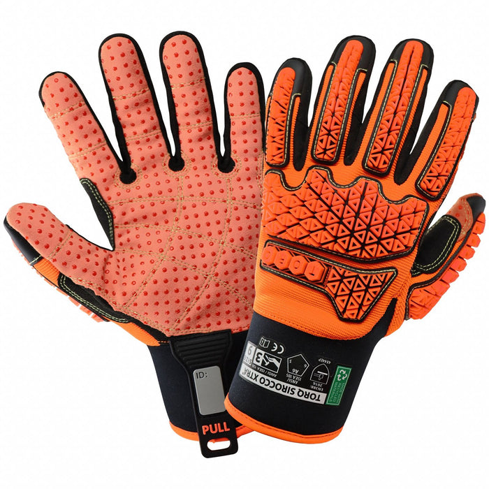 Mechanic Impact Glove Leather Red 3XL PR
