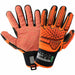 Mechanic Impact Glove Leather Red 8/M PR
