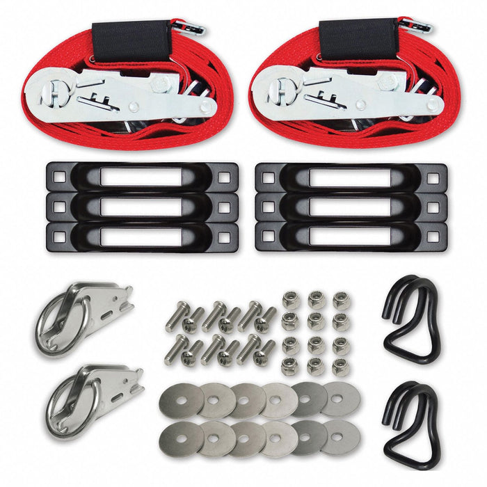 Tie Down Strap Kit E-Track Red