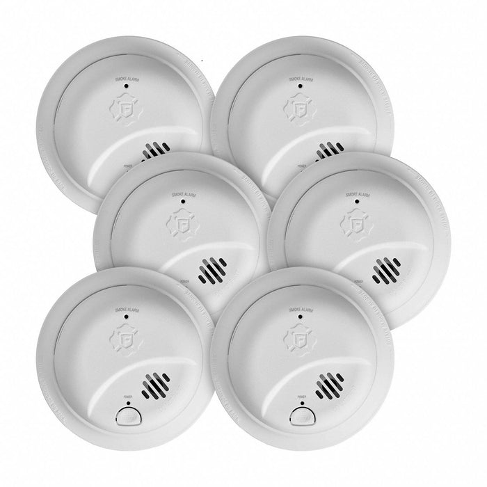 Smoke Alarm 2.25 in H 5.7 in W PK6