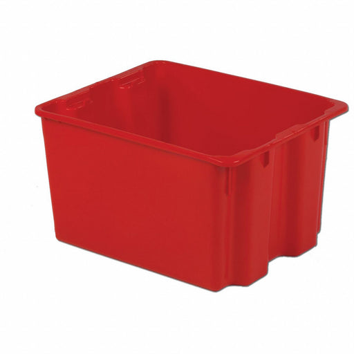 StackingandNestingTote 21inL 17inW Red
