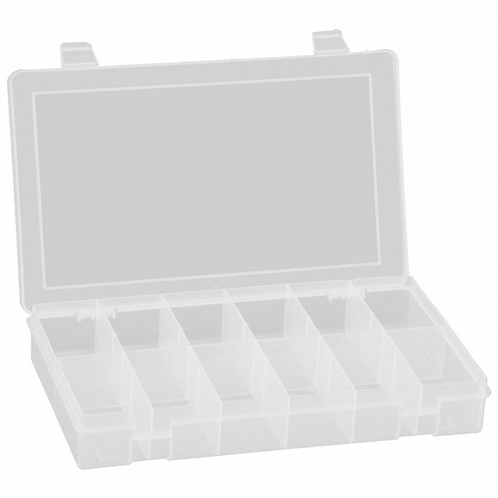 K4966 CompartmentBox 10.875inW 6.75inL Clear