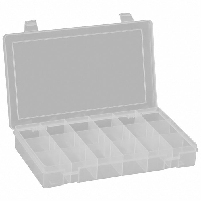 K4966 CompartmentBox 10.875inW 6.75inL Clear