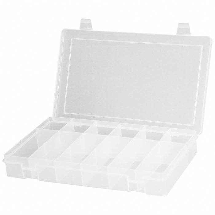 K4966 CompartmentBox 10.875inW 6.75inL Clear