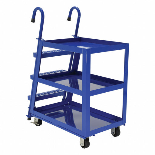 Stock Picking Ladder Cart 1000 lb Blue