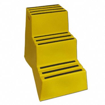 J4025 Step Stand 3 Steps Polyethylene Yellow