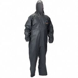 Hooded Coverall Elastic Gray 4XL PK 6