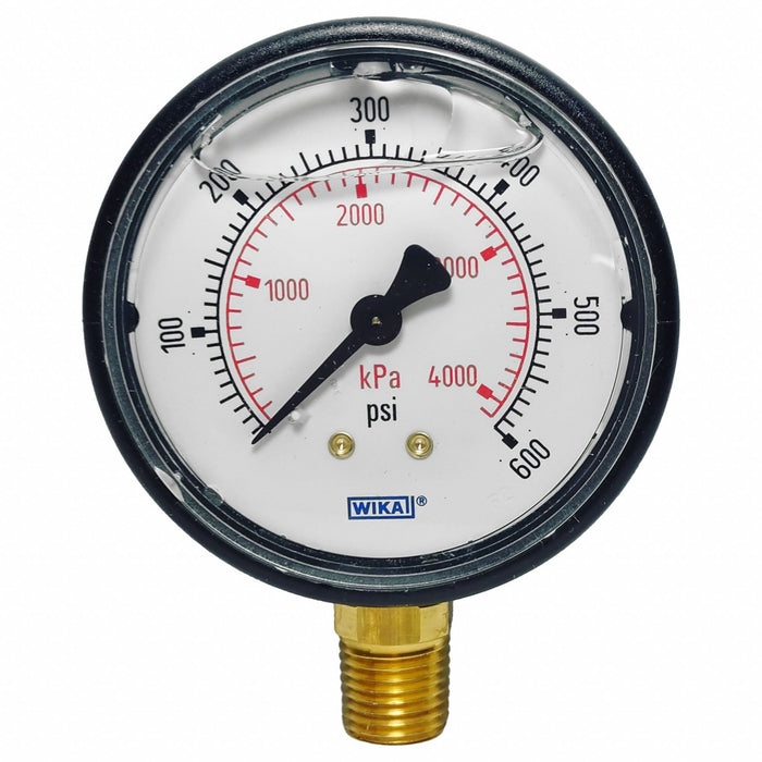 Pressure Gauge 2-1/2 Dial Size Bottom