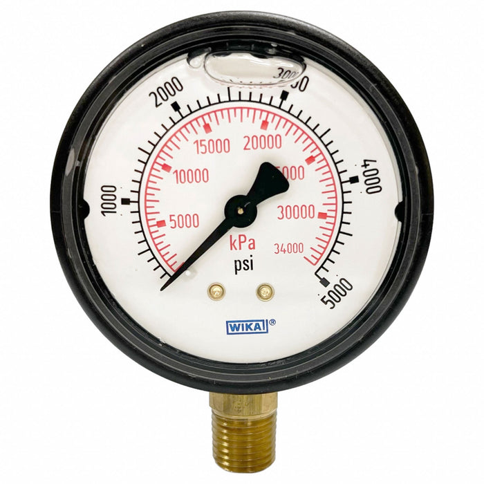 Pressure Gauge 2-1/2 Dial Size Bottom