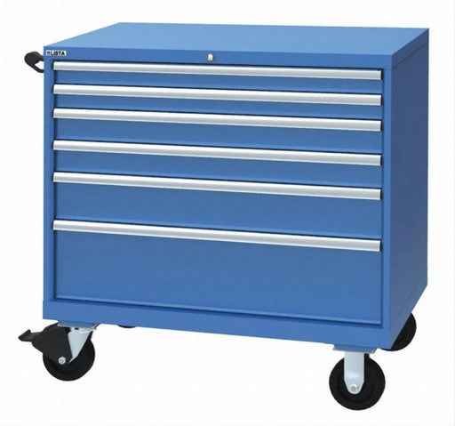 Mod Drwr Cab 43-1/4 H 6 Drwr Bright Blue