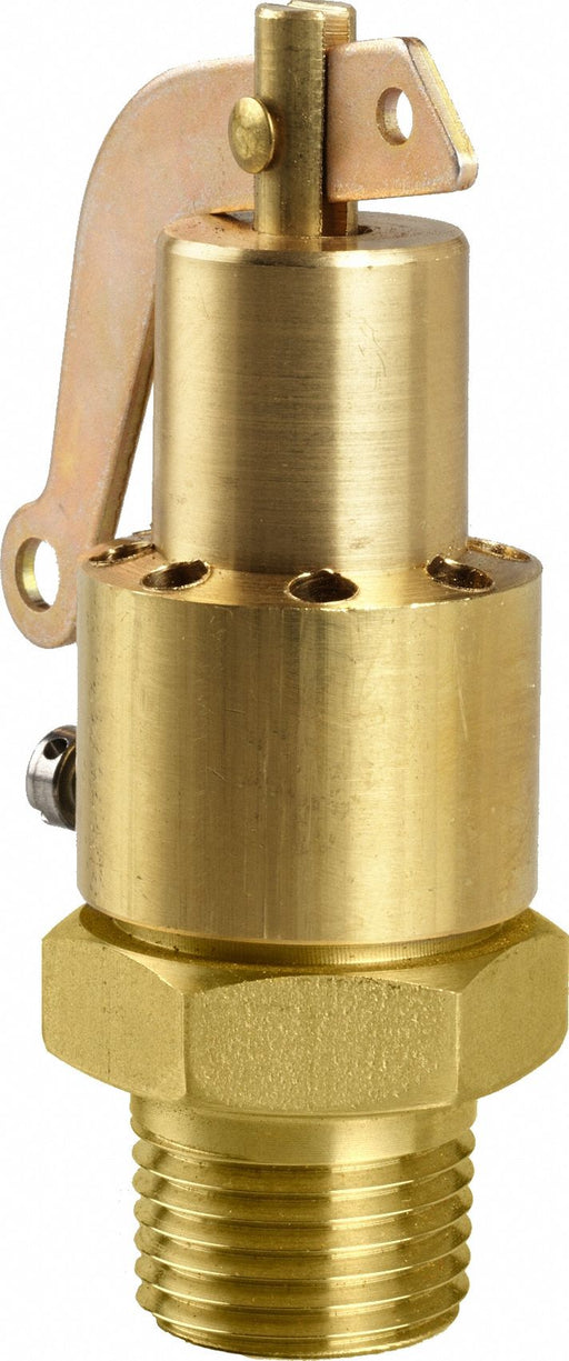Safety Relief Valve 1/2 In 100 psi Brass
