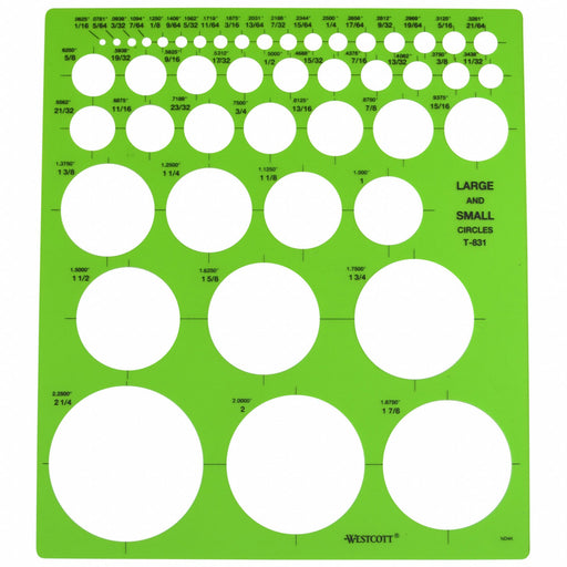 Stencil/Drawing Template Circle Arrw PVC