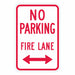 No Parking Fire Lane Sign 18 x 12 