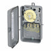 Electromechanical Timer 24 hr Gray Metal