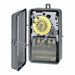 Electromechanical Timer 24 hr Gray Metal