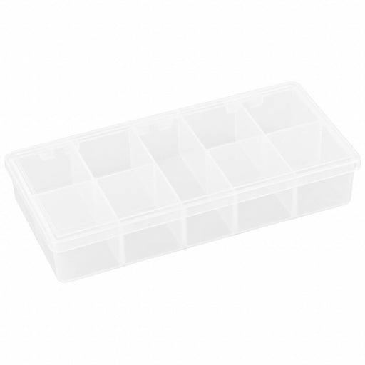 Compartment Box 7 in W 3.5 in L Clear