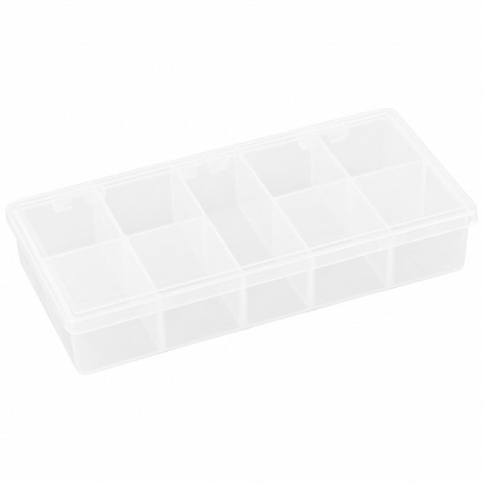 Compartment Box 7 in W 3.5 in L Clear