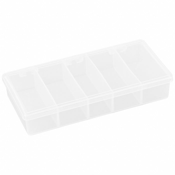 Compartment Box 7 in W 3.5 in L Clear