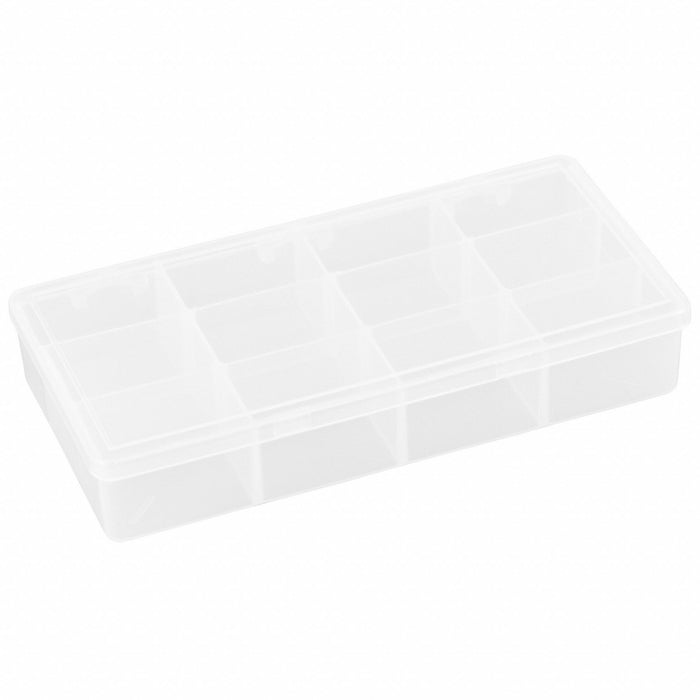 Compartment Box 7 in W 3.5 in L Clear