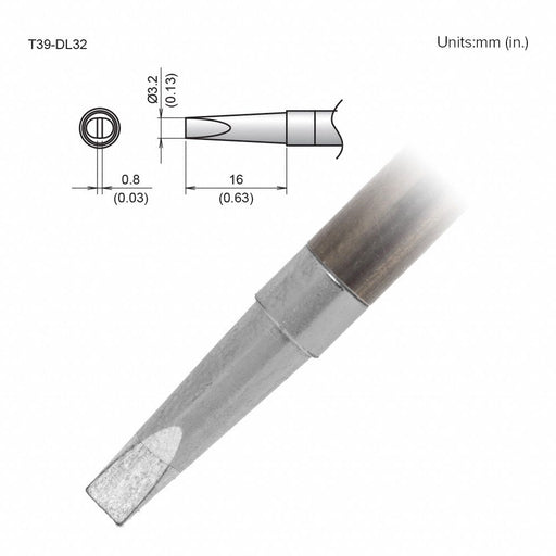 Soldering Tip T.W. 3.2 mm T.L. 16 mm