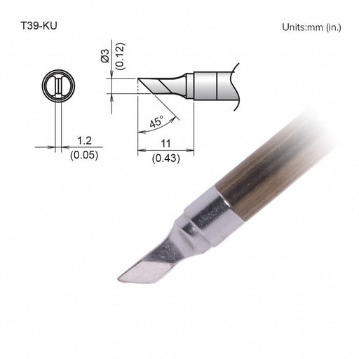 Soldering Tip Knife T.W. 3 mm T.L. 11 mm