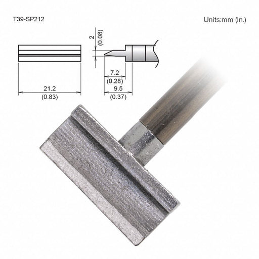 Soldering Tip T.W. 21.2 mm T.L. 9.5 mm