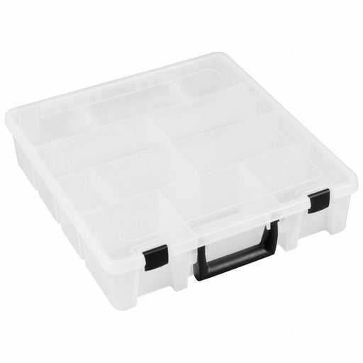 Compartment Box 15 in W 14 in L Clear
