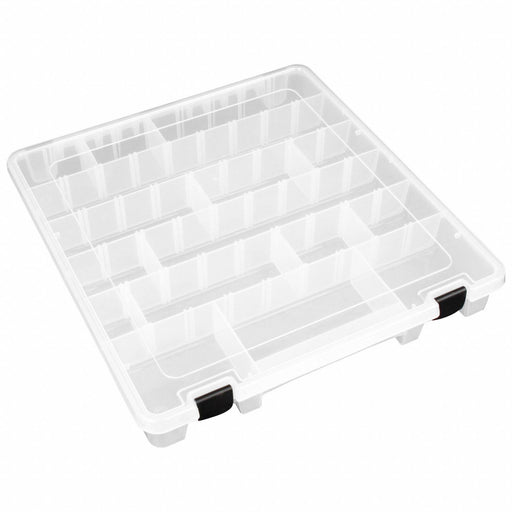 Compartment Box 15 in W 14 in L Clear