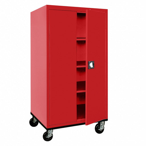 Mobile Storage Cabinet Red 200 lb