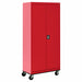 Mobile Storage Cabinet Red 200 lb