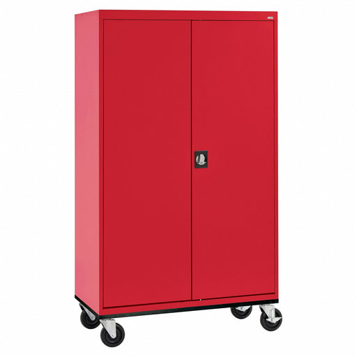 Mobile Storage Cabinet Red 230 lb