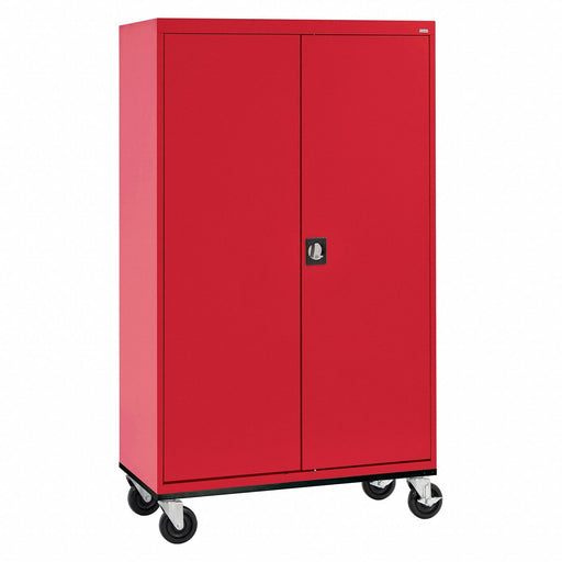 Mobile Wardrobe Cabinet Red 230 lb
