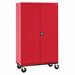 Mobile Wardrobe Cabinet Red 230 lb