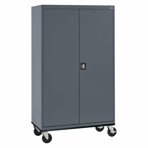 Mobile Wardrobe Cabinet Charcoal 230 lb