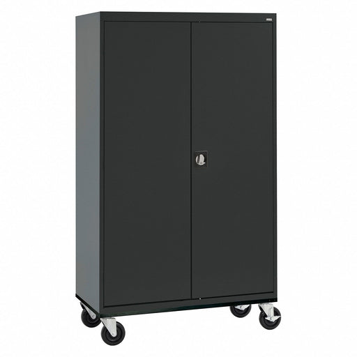Mobile Wardrobe Cabinet Black 230 lb