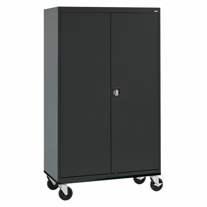 Mobile Wardrobe Cabinet Black 230 lb