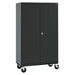 Mobile Wardrobe Cabinet Black 230 lb