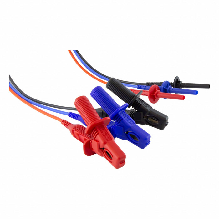 Test Lead Clip Black Blue Red 9.8 ft
