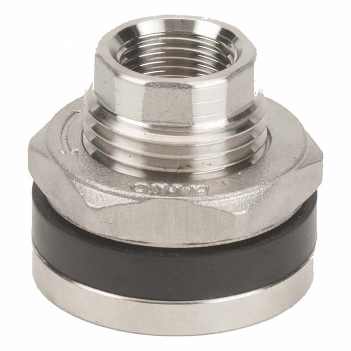 Bulkhead Tank Fitting EPDM 1 3/8 L SS
