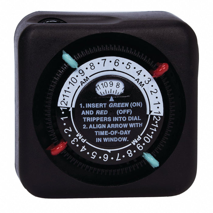 Plug-In Timer 24 hr Black