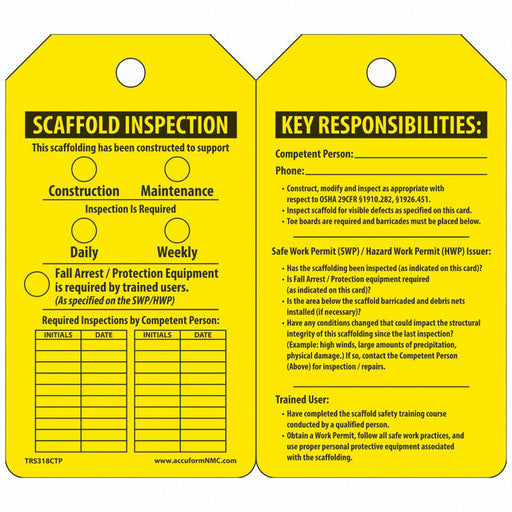 Inspection Tag 5-3/4 x 3-1/4 PK25