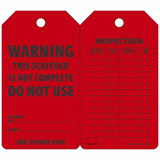 Tag Red Cardstock 5-3/4inH 3-1/4inW PK25