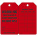 Tag Red Cardstock 5-3/4inH 3-1/4inW PK25