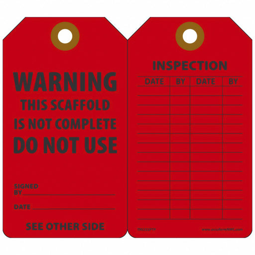 Tag Red Plastic 5-3/4inH 3-1/4inW PK25
