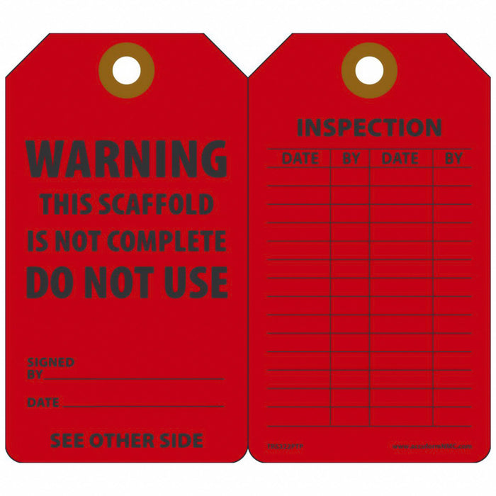 Tag Red Plastic 5-3/4inH 3-1/4inW PK25